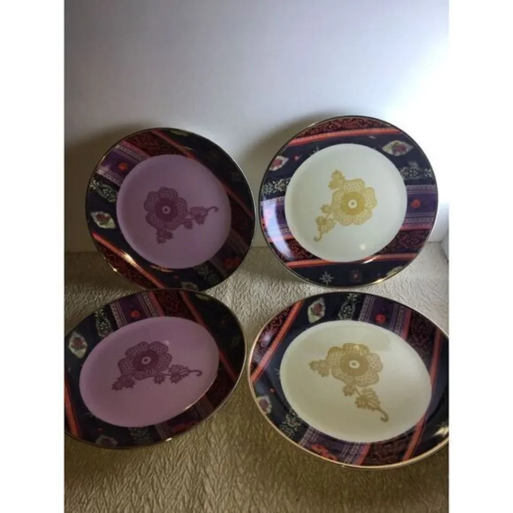 Set of‎ 4 PPD Mystic Passion dessert plates w box